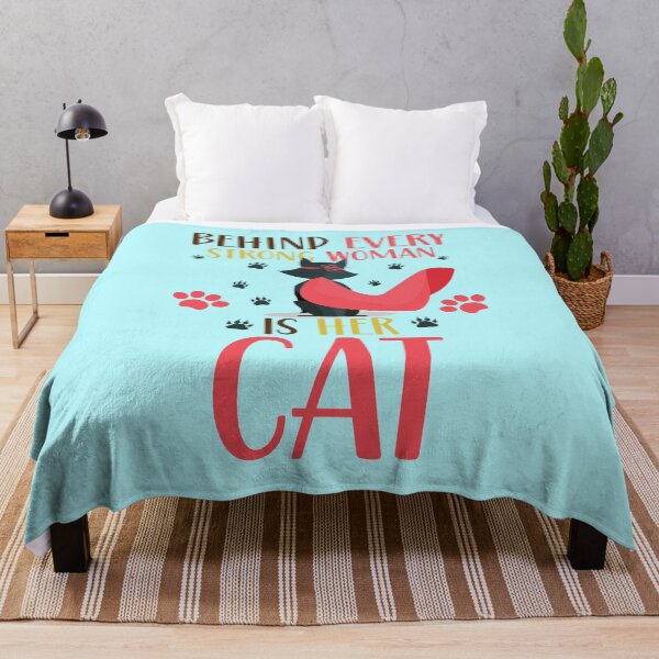 Item preview, Behind Every Strong Women Is Her Cat designed and sold by BhavyaBathla.