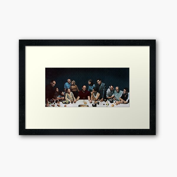 The Sopranos Last Supper Vintage Framed Art Print