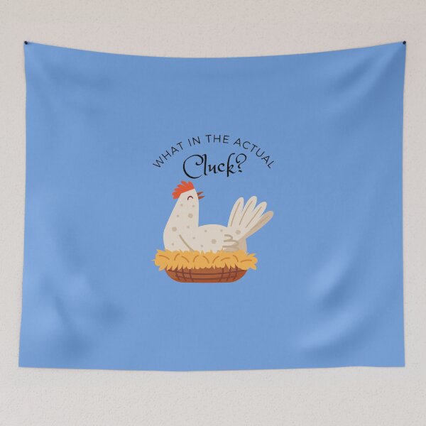 Item preview, What In The Actual Cluck - Funny Chicken Sticker designed and sold by IngridGritschac.