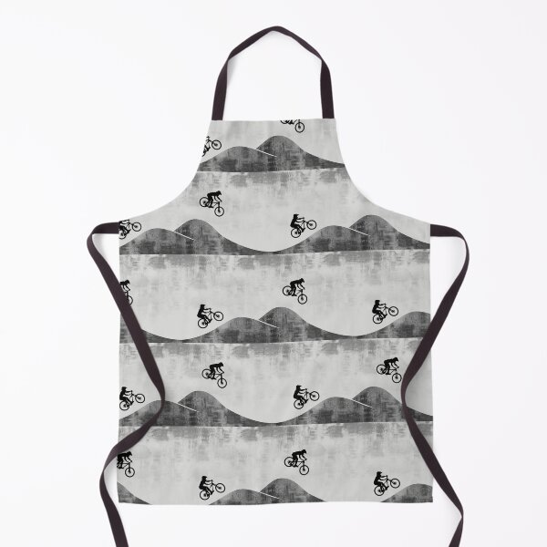 Item preview, Retro Mountain Bikers On Grey designed and sold by CatheriLove.
