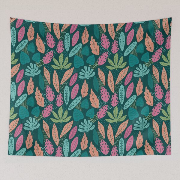 Item preview, Exotic leaves hand drawn seamless pattern designed and sold by IrinaOstapenko.