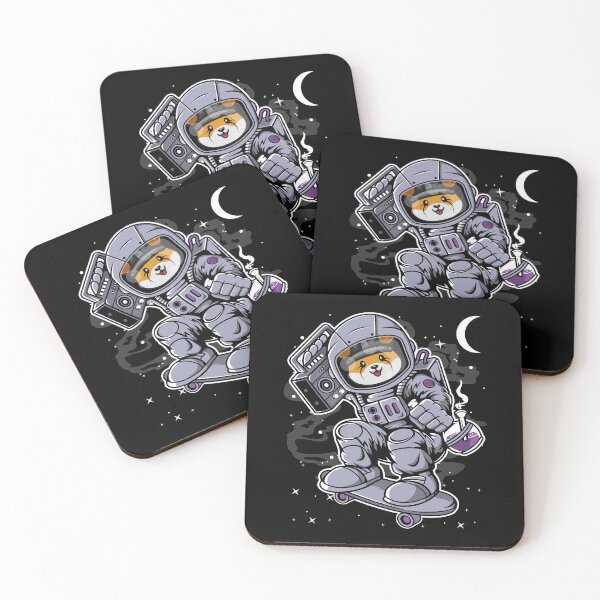 Item preview, Astronaut Skate Floki Inu Coin To The Moon Crypto Token Cryptocurrency Blockchain Wallet HODL designed and sold by AdamRoberts90.