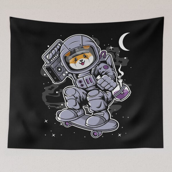 Item preview, Astronaut Skate Floki Inu Coin To The Moon Crypto Token Cryptocurrency Blockchain Wallet HODL designed and sold by AdamRoberts90.