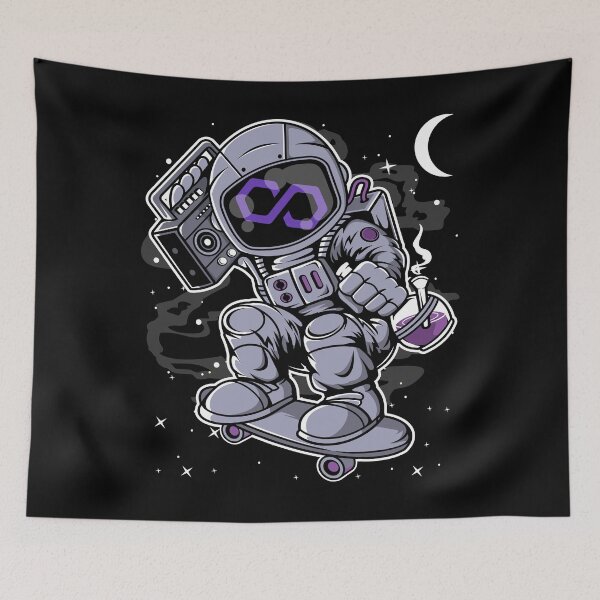 Item preview, Astronaut Skate Polygon Matic Coin To The Moon Crypto Token Cryptocurrency Blockchain Wallet HODL designed and sold by AdamRoberts90.