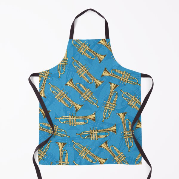 Item preview, Trumpets On Blue Background designed and sold by CatheriLove.