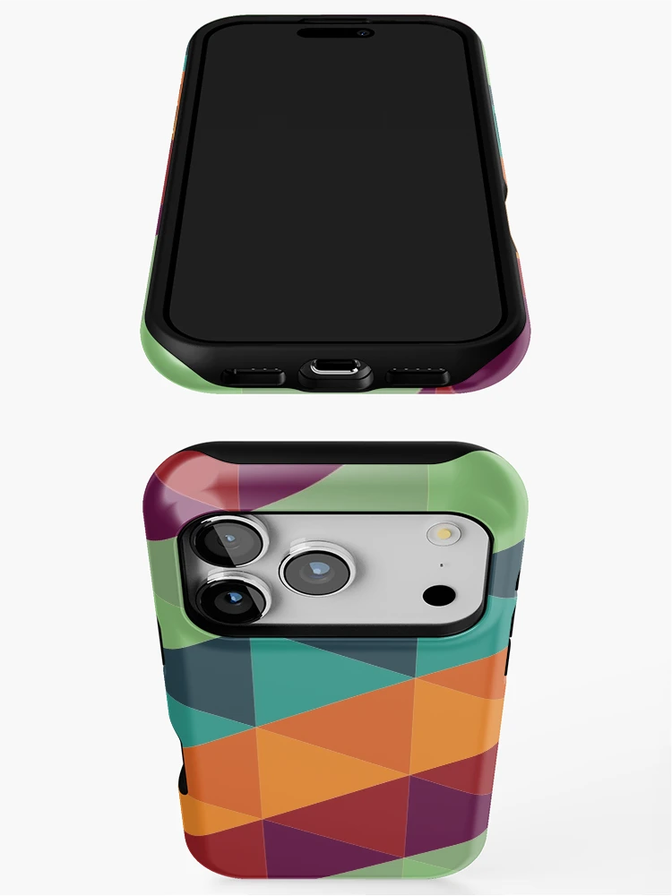 Thumbnail 3 of 4, iPhone Case, Colorful Triangle Pattern designed and sold by FridPix.
