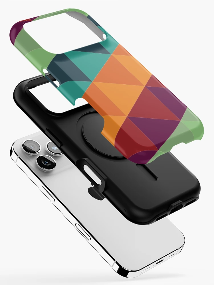 Thumbnail 2 of 4, iPhone Case, Colorful Triangle Pattern designed and sold by FridPix.
