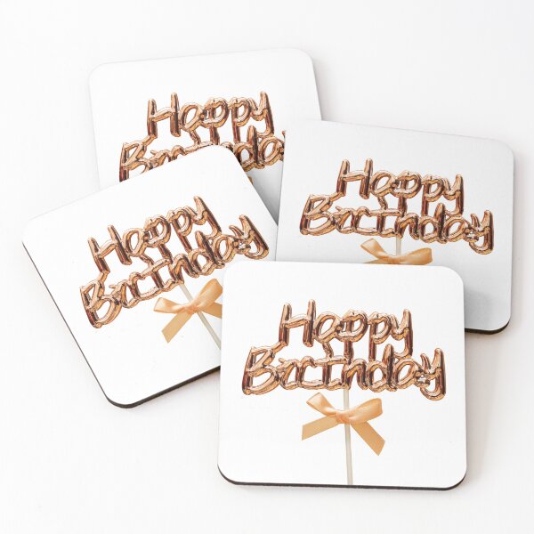 Item preview, happy birthday text with knot isolated on white background designed and sold by sigoisette.