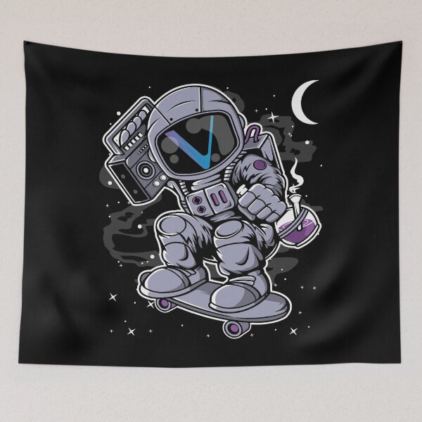 Item preview, Astronaut Skate Vechain VET Coin To The Moon Crypto Token Cryptocurrency Blockchain Wallet HODL designed and sold by AdamRoberts90.