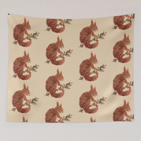 Item preview, squirrel watercolor designed and sold by CaptainRingtail.