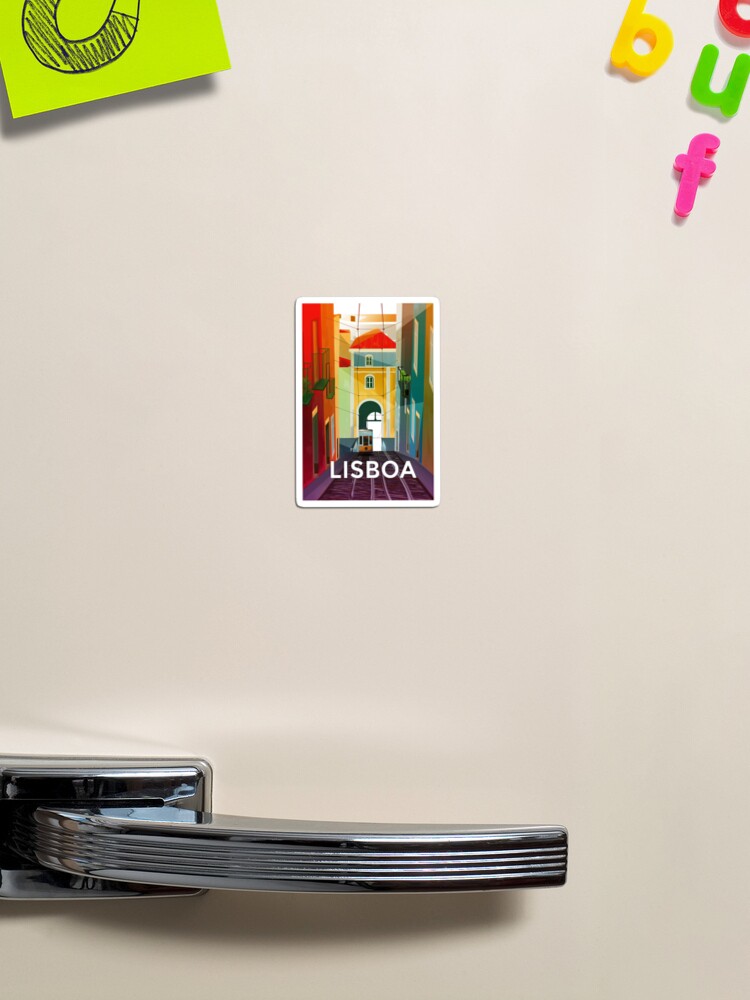 Lisbon Portugal Locker Magnet Lisboa Travel Poster 2" X 3" Fridge 