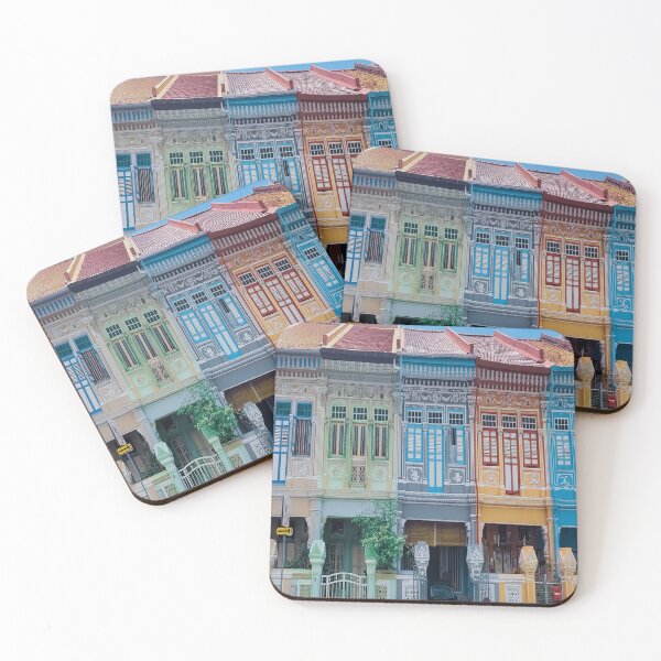 Item preview, Colourful Peranakan Shophouses, Singapore designed and sold by Happiness Creators.