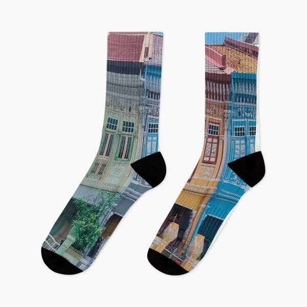 Item preview, Colourful Peranakan Shophouses, Singapore designed and sold by Happiness Creators.