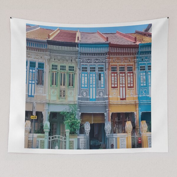 Item preview, Colourful Peranakan Shophouses, Singapore designed and sold by Happiness Creators.