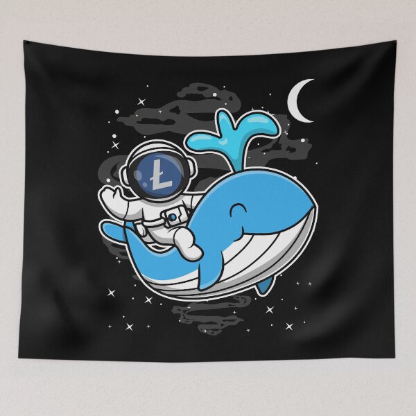 Item preview, Astronaut Whale LiteCoin LTC Coin To The Moon Crypto Token Cryptocurrency Blockchain Wallet HODL designed and sold by AdamRoberts90.