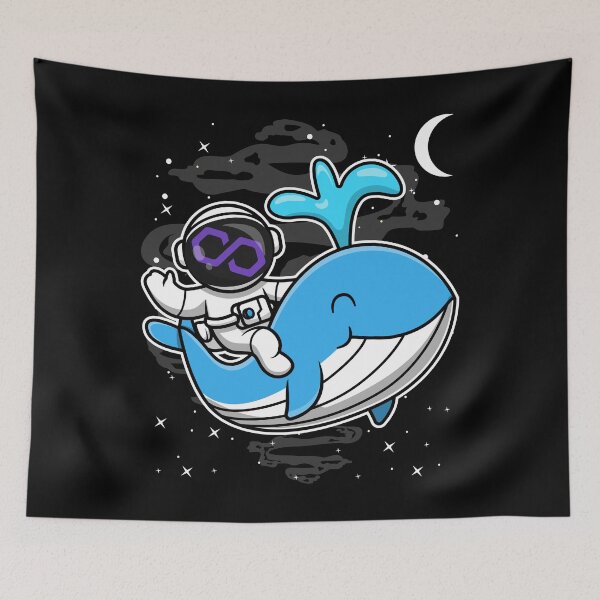 Item preview, Astronaut Whale Polygon Matic Coin To The Moon Crypto Token Cryptocurrency Blockchain Wallet HODL designed and sold by AdamRoberts90.
