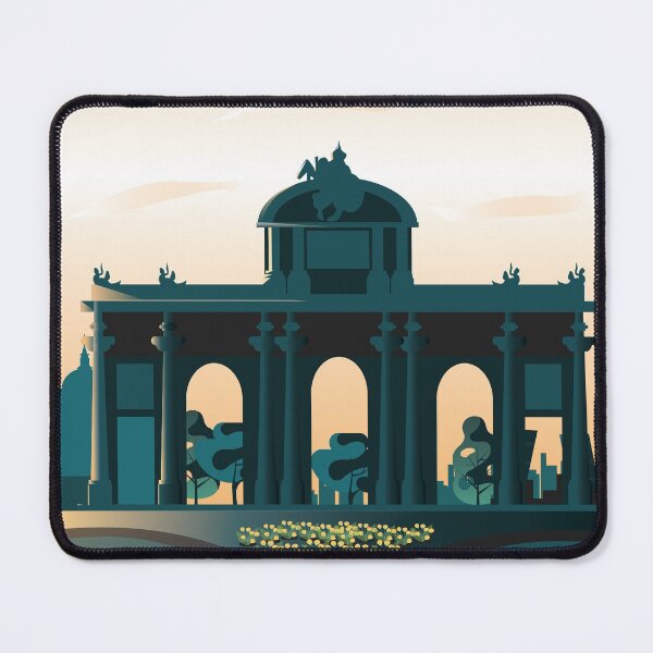 Item preview, Madrid spain travel poster puerta de alcala designed and sold by Arctic frame studio.
