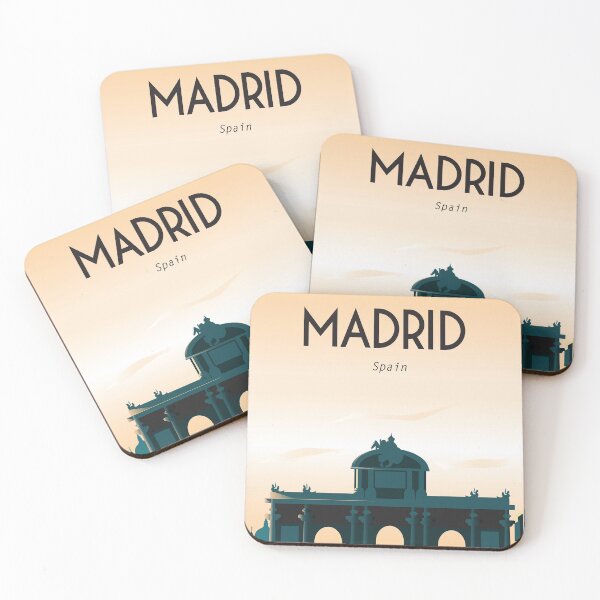Item preview, Madrid spain travel poster puerta de alcala designed and sold by Arctic frame studio.