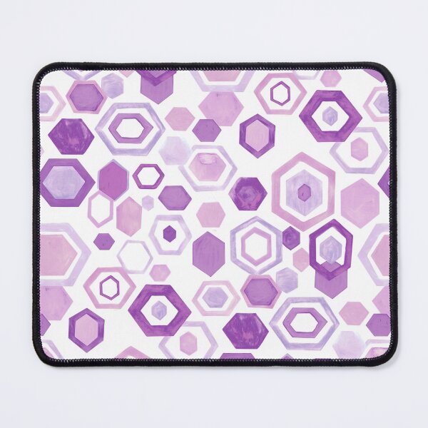 Item preview, Gouache Hexagons - Pastel Purples designed and sold by TigaTiga.