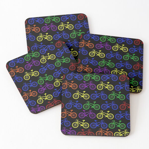 Item preview, Multicolored Bikes On Black  designed and sold by SisileeGift.
