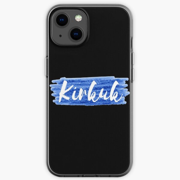 Kirkuk in blue watercolor iPhone Soft Case
