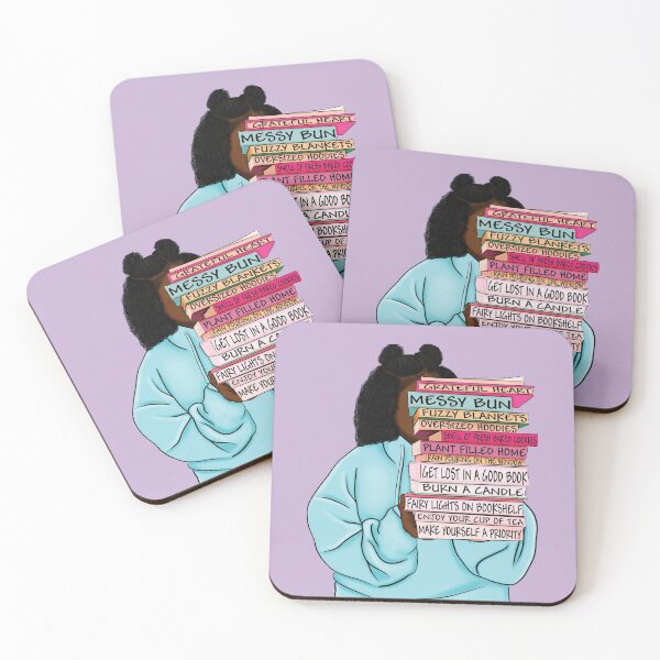 Item preview, black girl holding stack of books designed and sold by sweet dreamer.