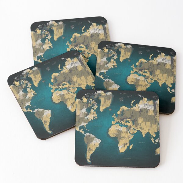 Item preview, World map poster designed and sold by Arctic frame studio.