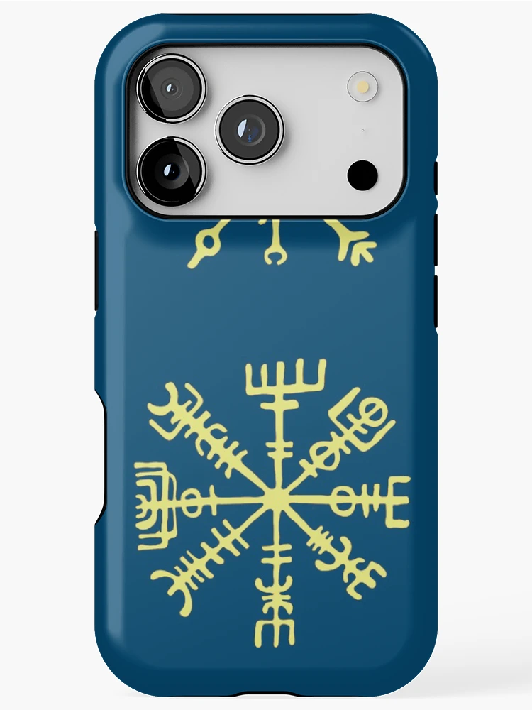 Thumbnail 1 of 4, iPhone Case, Icelandic Runes Gold designed and sold by Samvice.