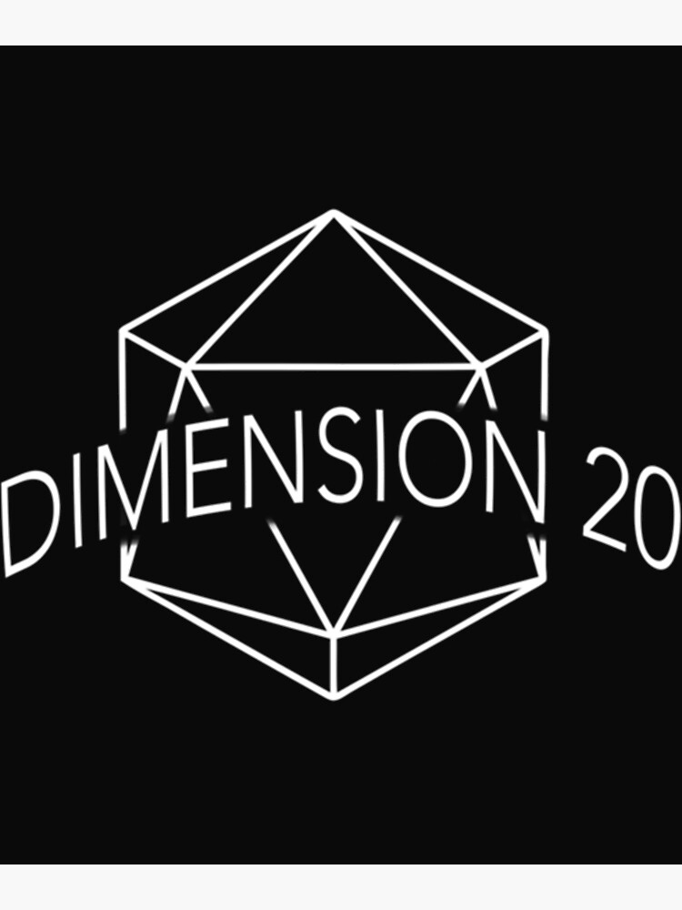 Dimension 20 Logo Poster For Sale By Glassstaffgear Redbubble