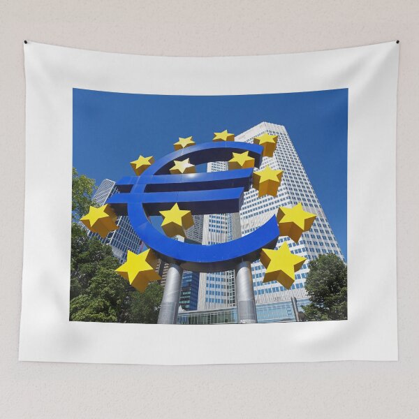 Artikelvorschau, Euro-Symbol vor dem Gebäude der EZB, Frankfurt entworfen und verkauft von Torsten  Krüger.