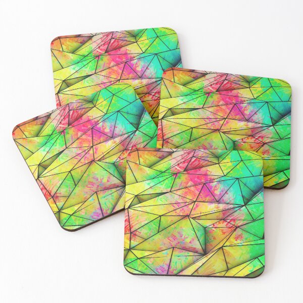 Item preview, Abstract multicolor triangles geometric trendy pattern designed and sold by cutecrazytshirt.
