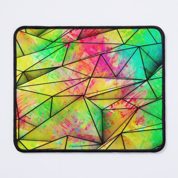 Item preview, Abstract multicolor triangles geometric trendy pattern designed and sold by cutecrazytshirt.