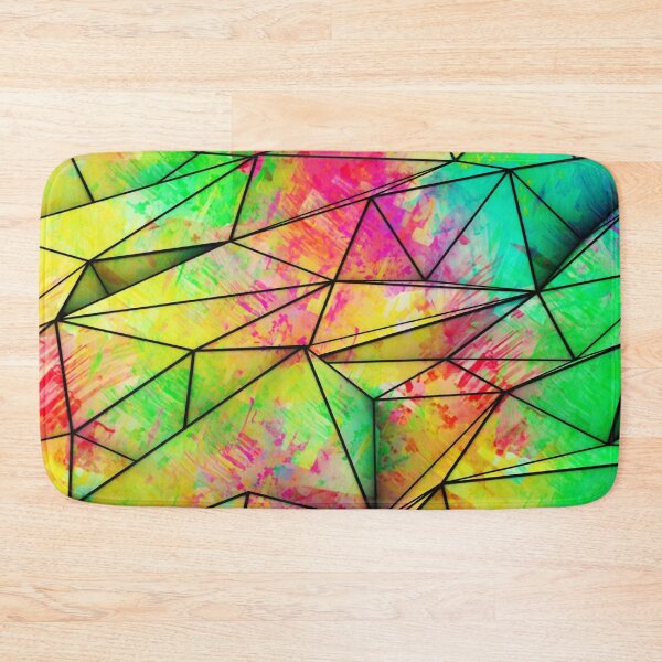 Item preview, Abstract multicolor triangles geometric trendy pattern designed and sold by cutecrazytshirt.