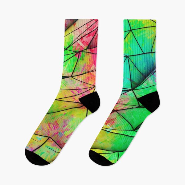 Item preview, Abstract multicolor triangles geometric trendy pattern designed and sold by cutecrazytshirt.