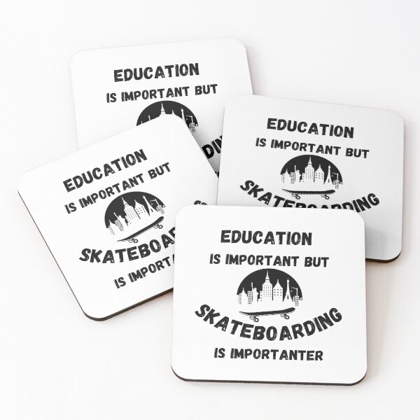 Item preview, Education Is Important But Skateboarding Is Importanter City designed and sold by LuckyKermit.