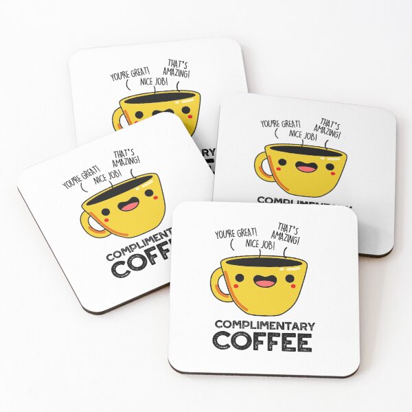 Item preview, Complimentary Coffee Funny Coffee Puns  designed and sold by punnybone.