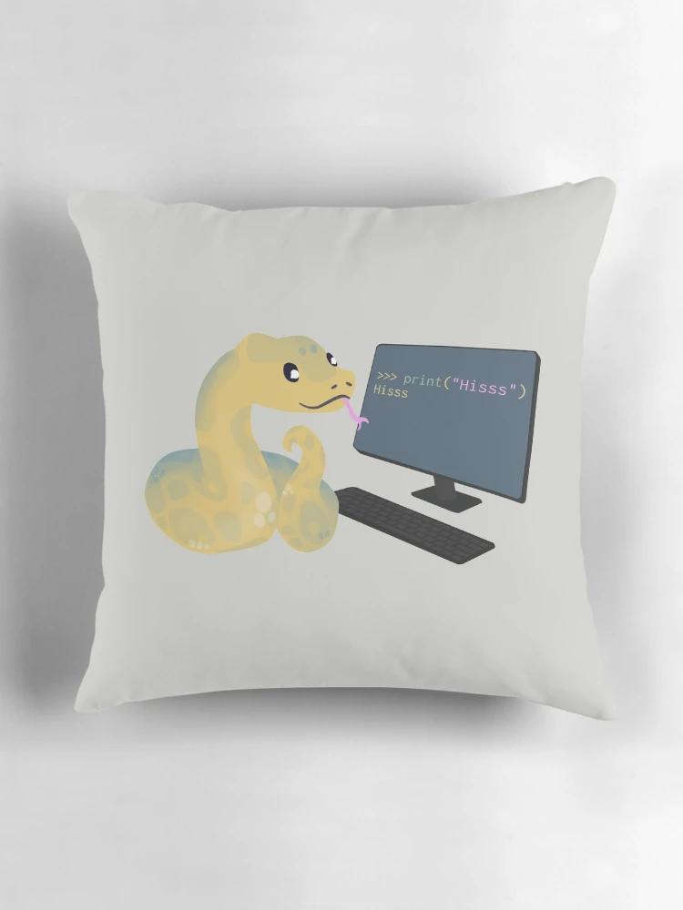 Thumbnail 3 von 4, Kissen, Python lernt Python designt und verkauft von visualizards.