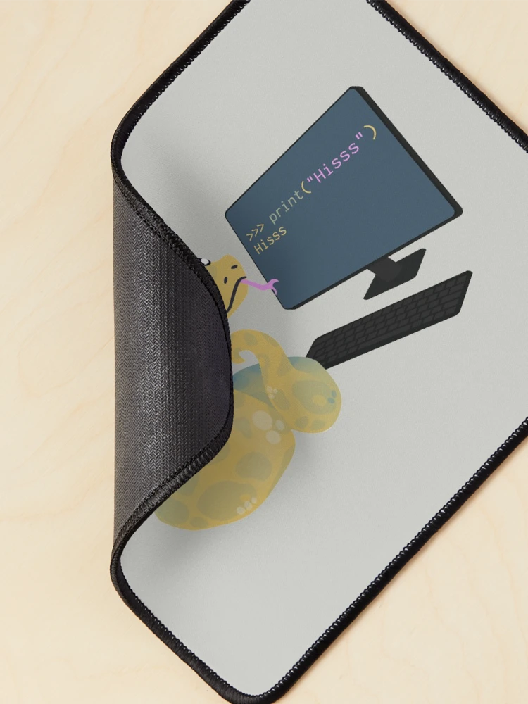 Thumbnail 2 of 5, Mouse Pad, Python learns python designed and sold by visualizards.