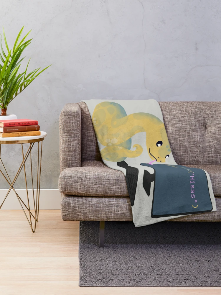 Thumbnail 2 of 6, Throw Blanket, Python learns python designed and sold by visualizards.