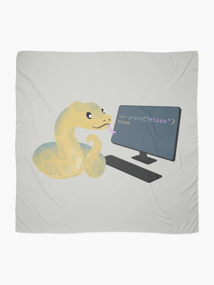 Thumbnail 2 of 3, Scarf, Python learns python designed and sold by visualizards.