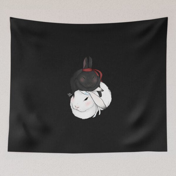 Item preview, wang xian bunnies Sticker designed and sold by TatjanaSub.
