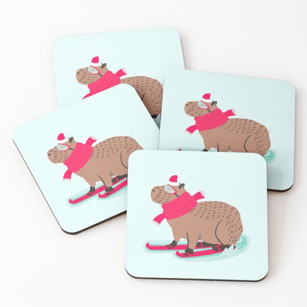 Item preview, Skiing Capybara, Cappy Christmas for Capybara lovers designed and sold by KlaraMacinka.