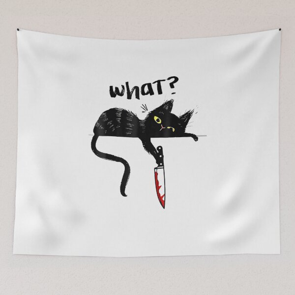 Item preview, Cats What Funny Blacks Cats, Murderous Cats With Knife T-Shirt designed and sold by shop   luisant.
