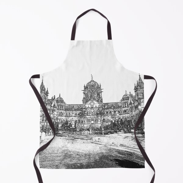 Item preview, Victoria Terminus, now CSMT (VT) station image converted to black and white line drawing on custom printed gifts. designed and sold by CameraDesign.