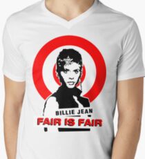 Billie Jean FAIR ist fair T-Shirt mit V-Ausschnitt für Männer