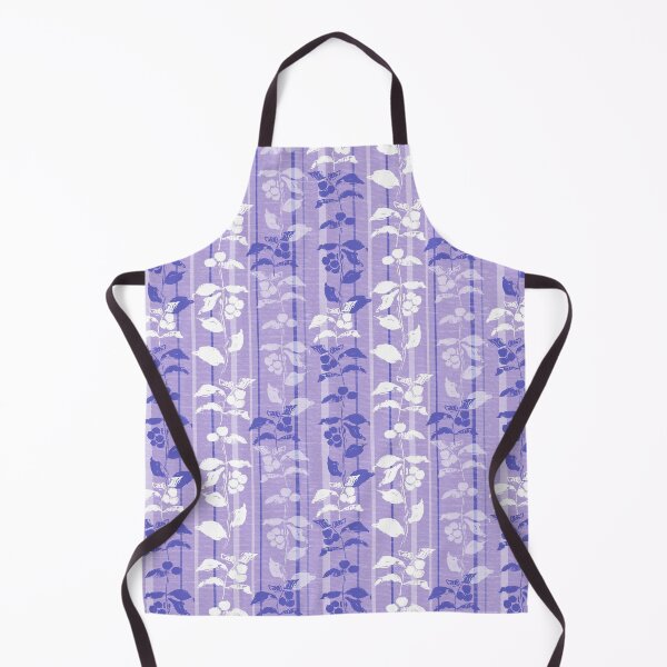 Item preview, Snowberry on striped periwinkle blue designed and sold by Irina Ivanova.