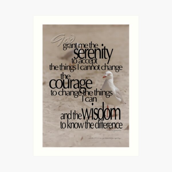 Serenity Prayer 01 © Vicki Ferrari Photography Art Print