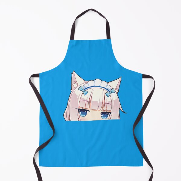 Item preview, Neko maid peeker - vanilla girl peeking nekopara Sticker designed and sold by SergejMiliats.