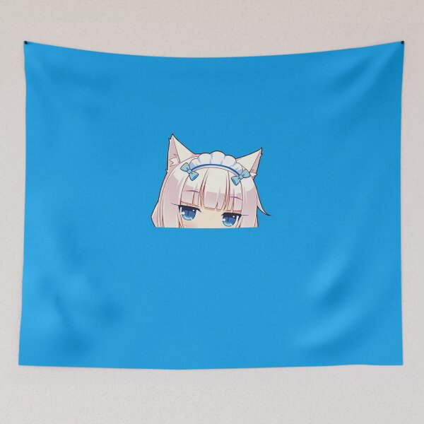 Item preview, Neko maid peeker - vanilla girl peeking nekopara Sticker designed and sold by SergejMiliats.