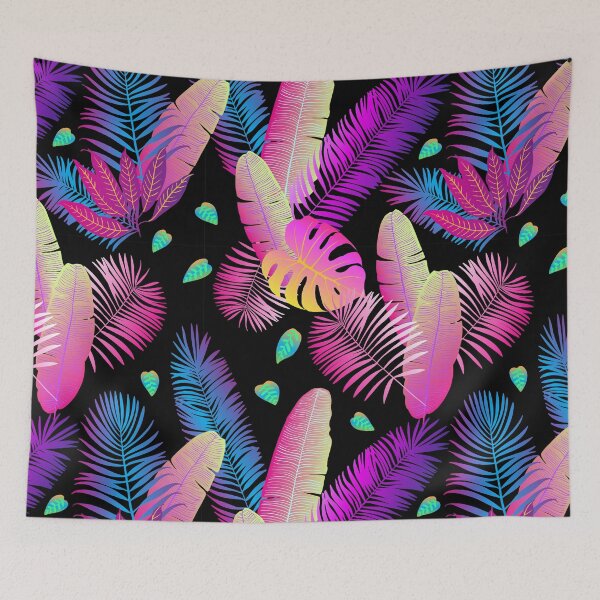 Item preview, Neon tropical leaves designed and sold by IrinaVaneeva.